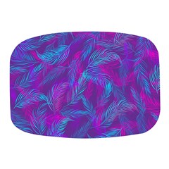 Leaf-pattern-with-neon-purple-background Mini Square Pill Box