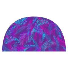 Leaf-pattern-with-neon-purple-background Anti Scalding Pot Cap