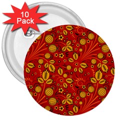 Seamless-pattern-slavic-folk-style 3  Buttons (10 Pack)  by Jancukart