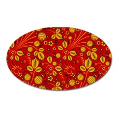 Seamless-pattern-slavic-folk-style Oval Magnet by Jancukart