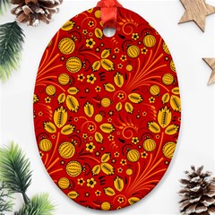 Seamless-pattern-slavic-folk-style Oval Ornament (two Sides) by Jancukart