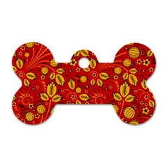 Seamless-pattern-slavic-folk-style Dog Tag Bone (two Sides)