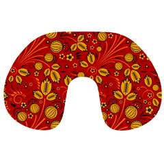 Seamless-pattern-slavic-folk-style Travel Neck Pillow by Jancukart