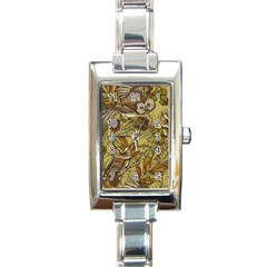 Forest-vintage-seamless-background-with-owls Rectangle Italian Charm Watch