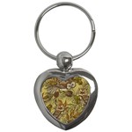 Forest-vintage-seamless-background-with-owls Key Chain (Heart) Front