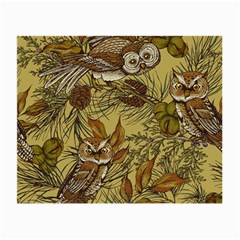 Forest-vintage-seamless-background-with-owls Small Glasses Cloth