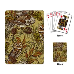 Forest-vintage-seamless-background-with-owls Playing Cards Single Design (rectangle)