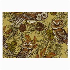 Forest-vintage-seamless-background-with-owls Large Glasses Cloth