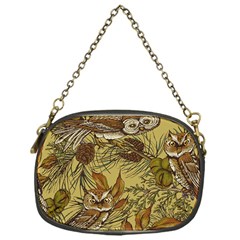 Forest-vintage-seamless-background-with-owls Chain Purse (one Side)