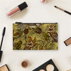 Forest-vintage-seamless-background-with-owls Cosmetic Bag (small) by Jancukart