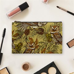 Forest-vintage-seamless-background-with-owls Cosmetic Bag (medium)