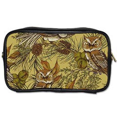 Forest-vintage-seamless-background-with-owls Toiletries Bag (two Sides)