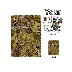 Forest-vintage-seamless-background-with-owls Playing Cards 54 Designs (mini)