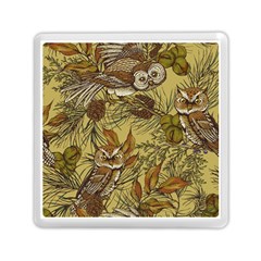 Forest-vintage-seamless-background-with-owls Memory Card Reader (square) by Jancukart