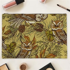 Forest-vintage-seamless-background-with-owls Cosmetic Bag (xxl)