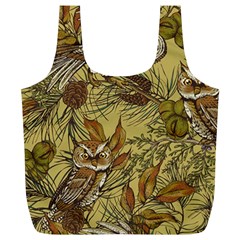 Forest-vintage-seamless-background-with-owls Full Print Recycle Bag (xl) by Jancukart