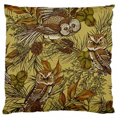 Forest-vintage-seamless-background-with-owls Standard Flano Cushion Case (one Side)