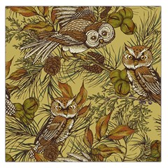 Forest-vintage-seamless-background-with-owls Square Satin Scarf (36  X 36 )