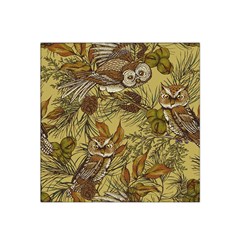 Forest-vintage-seamless-background-with-owls Satin Bandana Scarf 22  X 22  by Jancukart