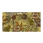 Forest-vintage-seamless-background-with-owls Satin Wrap 35  x 70  Front