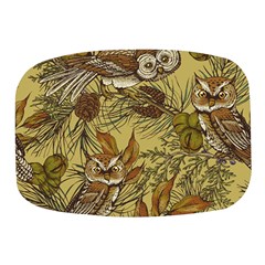 Forest-vintage-seamless-background-with-owls Mini Square Pill Box by Jancukart