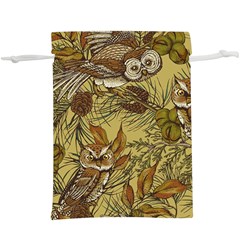 Forest-vintage-seamless-background-with-owls  Lightweight Drawstring Pouch (xl)