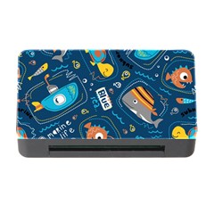 Seamless-pattern-vector-submarine-with-sea-animals-cartoon Memory Card Reader With Cf