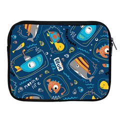 Seamless-pattern-vector-submarine-with-sea-animals-cartoon Apple Ipad 2/3/4 Zipper Cases