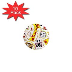 Vector-seamless-pattern-nice-animals-cartoon 1  Mini Magnet (10 Pack) 