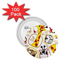 Vector-seamless-pattern-nice-animals-cartoon 1 75  Buttons (100 Pack) 