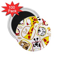 Vector-seamless-pattern-nice-animals-cartoon 2 25  Magnets (100 Pack) 