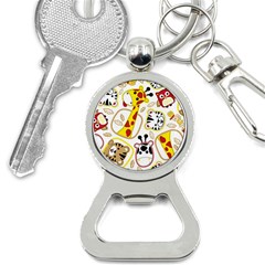 Vector-seamless-pattern-nice-animals-cartoon Bottle Opener Key Chain