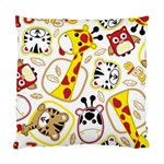 Vector-seamless-pattern-nice-animals-cartoon Standard Cushion Case (Two Sides) Front