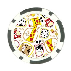 Vector-seamless-pattern-nice-animals-cartoon Poker Chip Card Guard (10 Pack)