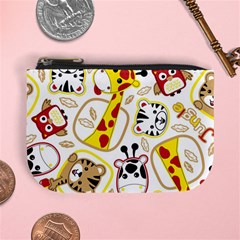 Vector-seamless-pattern-nice-animals-cartoon Mini Coin Purse