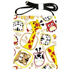 Vector-seamless-pattern-nice-animals-cartoon Shoulder Sling Bag