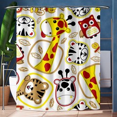 Vector-seamless-pattern-nice-animals-cartoon Shower Curtain 60  X 72  (medium) 