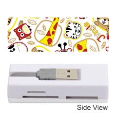 Vector-seamless-pattern-nice-animals-cartoon Memory Card Reader (stick)