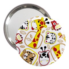 Vector-seamless-pattern-nice-animals-cartoon 3  Handbag Mirrors by Jancukart