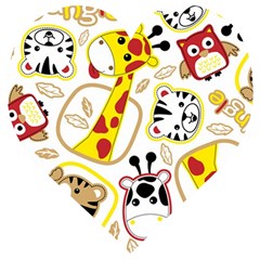 Vector-seamless-pattern-nice-animals-cartoon Wooden Puzzle Heart