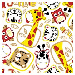 Vector-seamless-pattern-nice-animals-cartoon Lightweight Scarf 