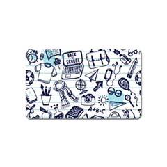 Hand-drawn-back-school-pattern Magnet (name Card) by Jancukart