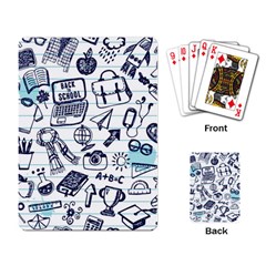 Hand-drawn-back-school-pattern Playing Cards Single Design (rectangle) by Jancukart