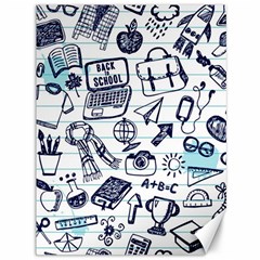 Hand-drawn-back-school-pattern Canvas 36  X 48 