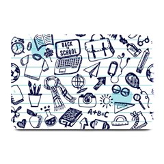 Hand-drawn-back-school-pattern Plate Mats