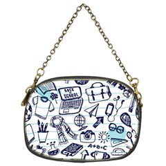 Hand-drawn-back-school-pattern Chain Purse (two Sides)