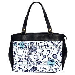 Hand-drawn-back-school-pattern Oversize Office Handbag (2 Sides)