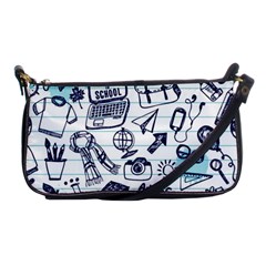 Hand-drawn-back-school-pattern Shoulder Clutch Bag