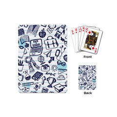 Hand-drawn-back-school-pattern Playing Cards Single Design (mini) by Jancukart