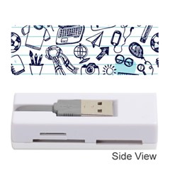 Hand-drawn-back-school-pattern Memory Card Reader (stick)